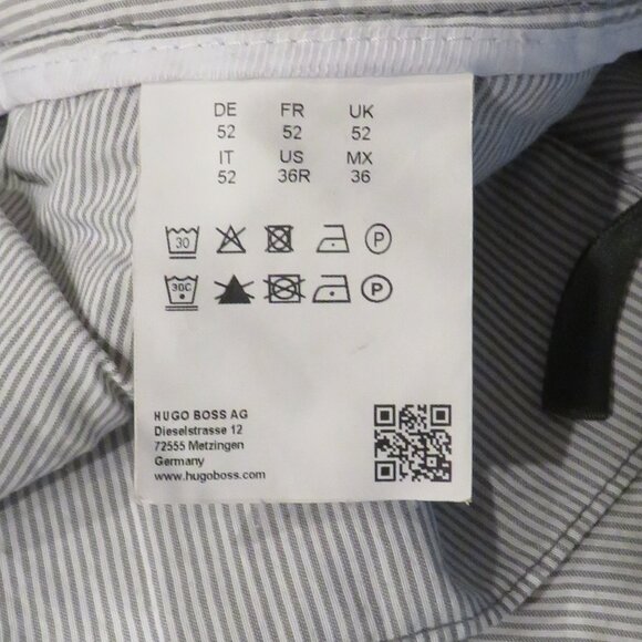 BOSS Gray Slim Fit Chinos. Size 36. 30" Inseam. - Picture 5 of 6
